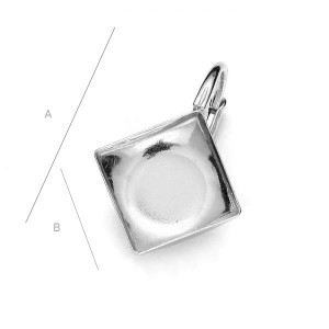 Ohrhaken-Klapp Brisuren, Giessharz, Silberschmuck, BA 26