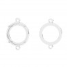Pendant Base, Setting for Stone, Silver Jewelry, Jewelry Findings, ODL-00979 17,2x25 mm