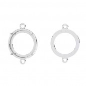 Pendant Base, Setting for Stone, Silver Jewelry, Jewelry Findings, ODL-00979 17,2x25 mm