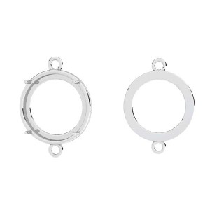 Anhänger Basis, Fassung für Steine, Silberschmuck, Schmuckzubehör, ODL-00979 17,2x25 mm