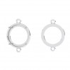 Anhänger Basis, Fassung für Steine, Silberschmuck, Schmuckzubehör, ODL-00979 17,2x25 mm