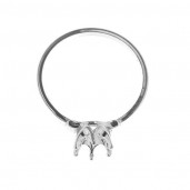 Ring Basis, Fassung für Steine, Silberschmuck, Schmuckzubehör, R BASE 003 1,5x6 mm