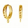 Ohrhaken Klapp Brisuren mit Öse, Kristallbasis, Ohrringteile, ODL-00756 BZO 13,5x17 mm