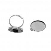 Oval Silberring, Gießharz, Schmuckteile, Silberschmuck, U-RING FMG 13x18 mm ver.2