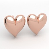 Herz-Ohrstecker, Ohrringteile, Silberschmuck, KLS - SZ 181