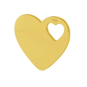 Herz-Anhänger, Silberschmuck, Schmuckteile, LKM-2014 - 08