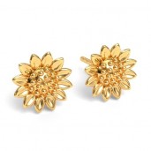 Sunflower Earrings, Jewelry Findings, Earring Findings, KLS - SZ 640