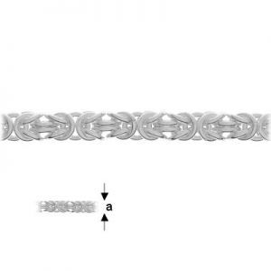 Königskette, Silberketten, (55-60 cm), BIZ 0,85x2,90 