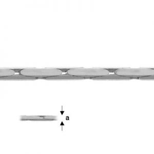 Cardanokette, Silberkette, 040 DC8L (40-60 cm)
