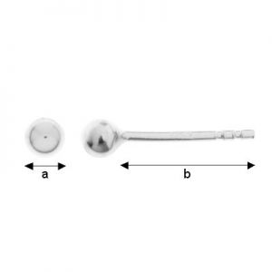 Ball Ear Post, Earring Findings, 3mm, KL-303 KLSG
