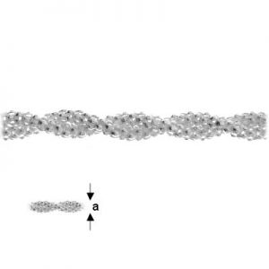 Intertwined Chain, Silver Chains, (45-55 cm) PLE CORBD 1,8 2S 
