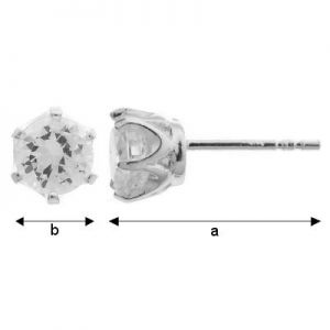Ear Post with Crystal, Earring Findings, 01784 KLSG CRYSTAL
