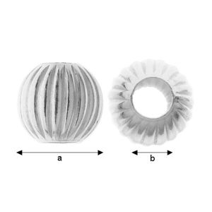 Silver Beads, Spacer, 5mm - P2R  5,0 F:2,2