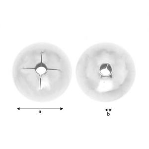 Silber Perle, 4mm, Silberschmuck, Schmuckteile, P2F  4,0 F:1,2