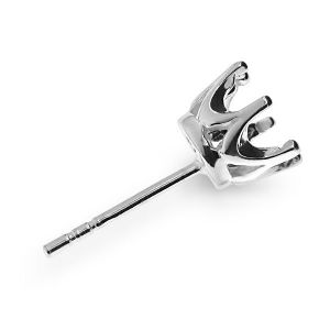 Ohrstecker mit Zirkonia Fassung, ZIRC  6MM ROUND 002 KLSG