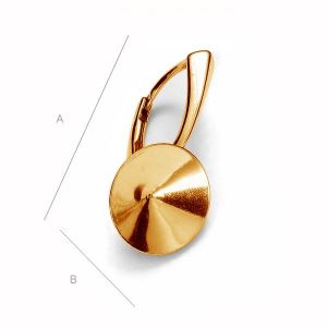 Lever Back Earrings Swarovski Rivoli 1122,  OKSV 1122 14MM BA SET 01