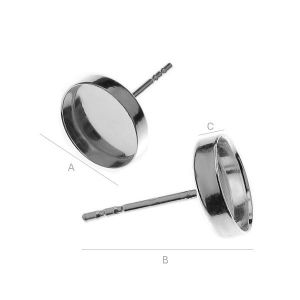 Ohrstecker, Gießharzschmnuck, Schmuckteile,  S-EARRING 012 -10 MM KLSG