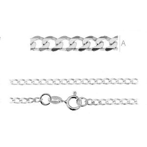 Curb Chain, Silver Chain, PD  70 (40-50 cm)