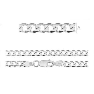 Panssariketju, hopeaketjut, PD 80 6L (38-75 cm) Panssariketju, hopeaketjut, PD 80 6L (38-75 cm)