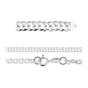 Rombo Chain, Silver Chain, RD 50 (40-45 cm) Rombo Chain, Silver Chain, RD 50 (40-45 cm)