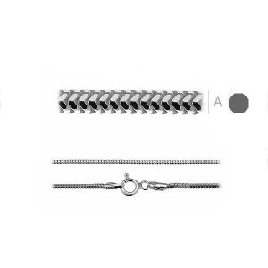 Schlangenkette, Silberkette, CSTD 1,4 (19-25 cm)