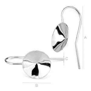 Korvakoukku pohja, Swarovski Rivoli, OKSV 1122 12MM BO