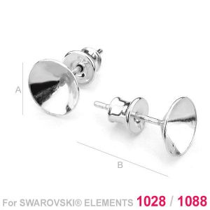 Earring Posts, Earring Findings, Swarovski 1088, OKSV 1088  8MM KLSS