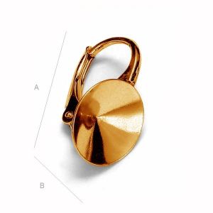 Lever Back Earrings, Swarovski Rivoli,   OKSV 1122 10MM BA