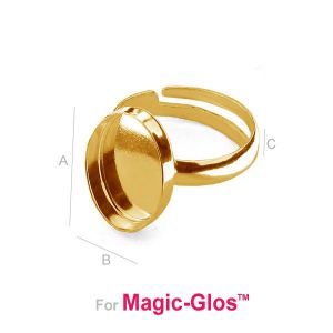 Ring, Gießharz, Schmuckteile, FMG 14X10MM RING UNIVERSAL