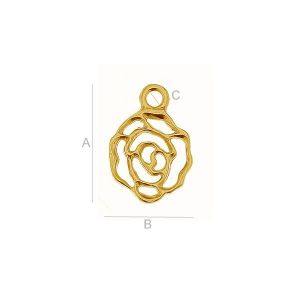 Rose-Anhänger, Silberschmuck, OBL 0010