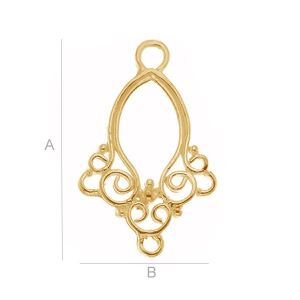 Chandelier-Anhänger, Ohrringteile, EK MM 21,10X13,10