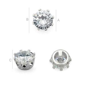 Fassung mit Kristalle, Schmuckteile, CK 9MM CRYSTAL Fassung mit Kristalle, Schmuckteile, CK 9MM CRYSTAL