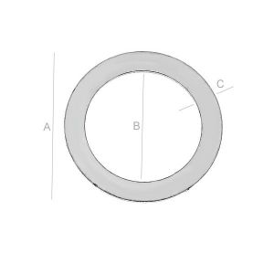 Hopea ympyrä, korunosat, 12,50mm,  LK-0310