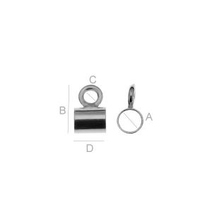 Abstandshalter mit Öse, Spacer, Schmuckteile, EL 3,0 / 4,3 Abstandshalter mit Öse, Spacer, Schmuckteile, EL 3,0 / 4,3
