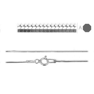 Armband, Schlangenkette, Silberkette, SNAKE 020 DC8L (18-21 cm)