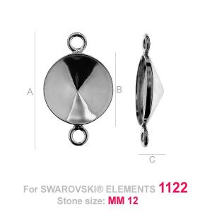 Pendant, Swarovski, Connector, Jewelry Findings, OKSV 1122 12MM CON 2 ver.3 Pendant, Swarovski, Connector, Jewelry Findings, OKSV 1122 12MM CON 2 ver.3