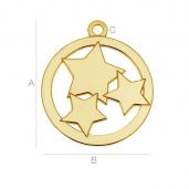 LK-0416 - Silver stars in ring