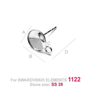 Earring Posts with Eyelet, Earring Findings, OKSV 1122 8 MM KLS CON 1 ver. 3 Earring Posts with Eyelet, Earring Findings, OKSV 1122 8 MM KLS CON 1 ver. 3