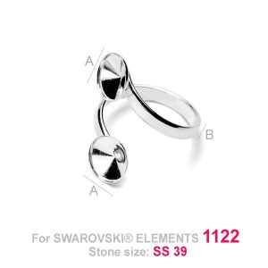 Doppel-Stein-Ring OKSV 1122  8 MM DOUBLE RING ver. 3