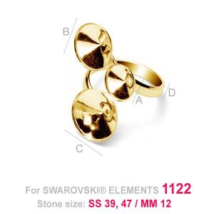 Triple Stone Ring for Rivoli - OKSV 1122 8 MM + 10 MM + 12 MM RING MIX ver. 3 Triple Stone Ring for Rivoli - OKSV 1122 8 MM + 10 MM + 12 MM RING MIX ver. 3