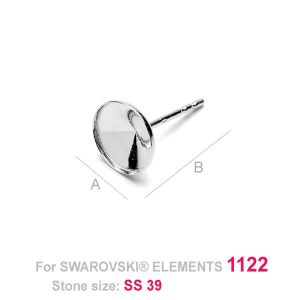Ohrstecker, Swarovski 1122, Ohringteile, OKSV 1122 8 MM KLS ver. 3 Ohrstecker, Swarovski 1122, Ohringteile, OKSV 1122 8 MM KLS ver. 3