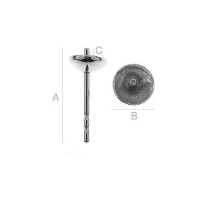 Pearl Post with Cup, 5mm, GWKS 6