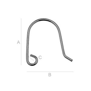 Ear Wire, Earring Findings, BO 55 Ear Wire, Earring Findings, BO 55