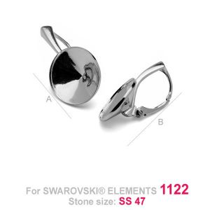 Lever Back Earrings, Swarovski Rivoli 1122, OKSV 1122 10 MM BA SET 01 ver. 3 Lever Back Earrings, Swarovski Rivoli 1122, OKSV 1122 10 MM BA SET 01 ver. 3