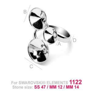 Ring for Swarovski Rivoli OKSV 1122 10 MM TRIPLE RING MIX ver. 3 Ring for Swarovski Rivoli OKSV 1122 10 MM TRIPLE RING MIX ver. 3
