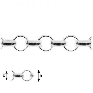 Rolo Chain, Silver Chains, ROLO 060 F: 4,00 Rolo Chain, Silver Chains, ROLO 060 F: 4,00