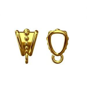 Pendant Bail with Eyelet, Jewelry Findings, KR 7 Pendant Bail with Eyelet, Jewelry Findings, KR 7