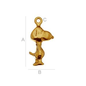 Snoopy Pendant, Silver Jewelry, S-CHARM 88