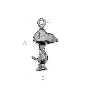 Snoopy-Anh&auml;nger, Silberschmuck, S-CHARM 88