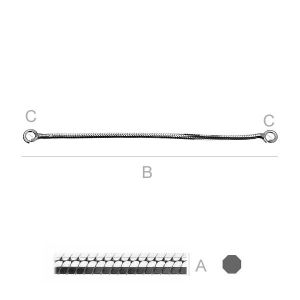 Extension Chain, Snake Chain, 50mm, SNAKE 025 DC8L (50 mm)